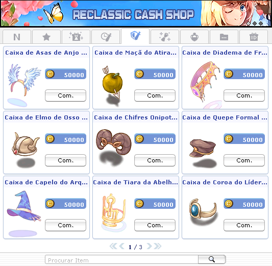 Loja de Chapeús Cash no Ragnarok ReClassic